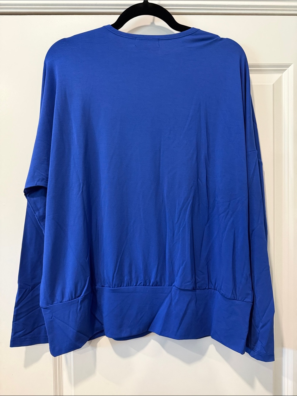 Aleeza Paris Relaxed Fit Top in Cobalt Blue Long Sleeve Size Large NWT - Picture 3 of 5